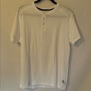 Kenneth Cole White Short Sleeve Henley